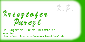 krisztofer purczl business card